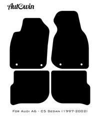 Black Floor Mats for Audi A6 - C5 Sedan (1997-2002) | No Steps - AutoWin