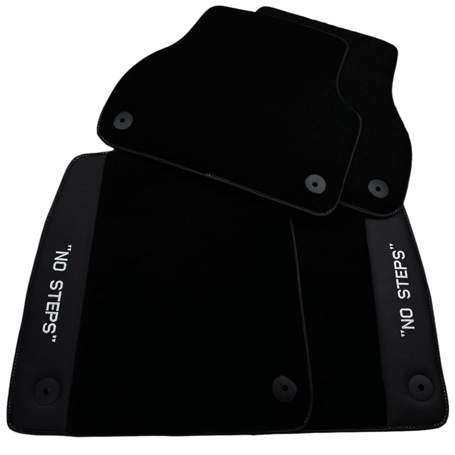 Black Floor Mats for Audi A6 - C6 Avant Facelift (2008-2011) | No Steps - AutoWin