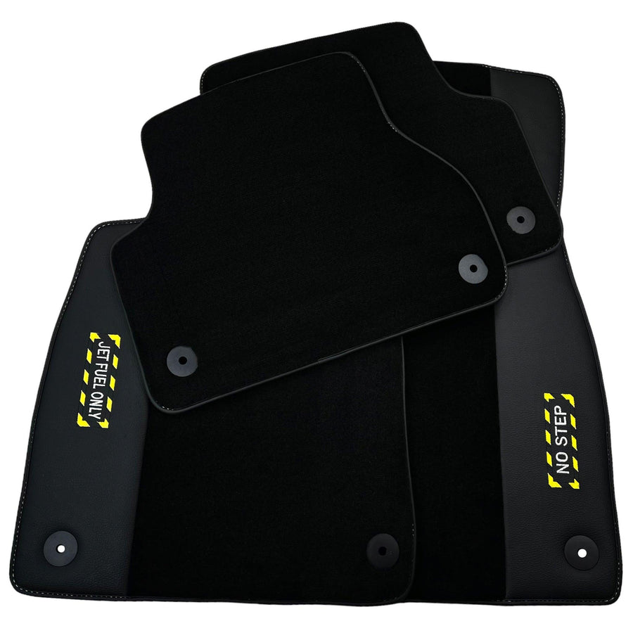 Black Floor Mats for Audi Q2 (2016-2020) | Fighter Jet Edition - AutoWin