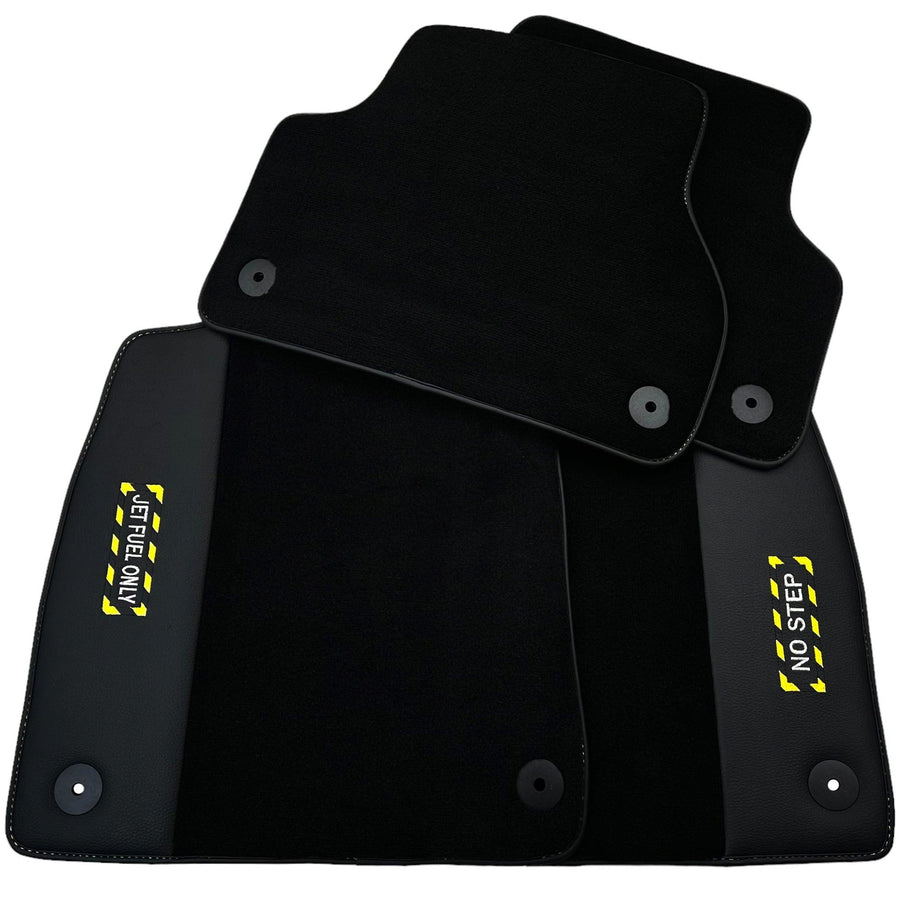 Black Floor Mats for Audi Q4 E-tron Sportback (2021-2024) | Fighter Jet Edition - AutoWin