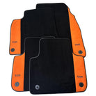 Black Floor Mats for Audi Q5 FYT Sportback Hybrid (2021-2024) With Orange Alcantara | ER56 Design - AutoWin