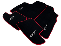 Black Floor Mats For Bentley Continental GT 2003–2011 With Red Trim - AutoWin