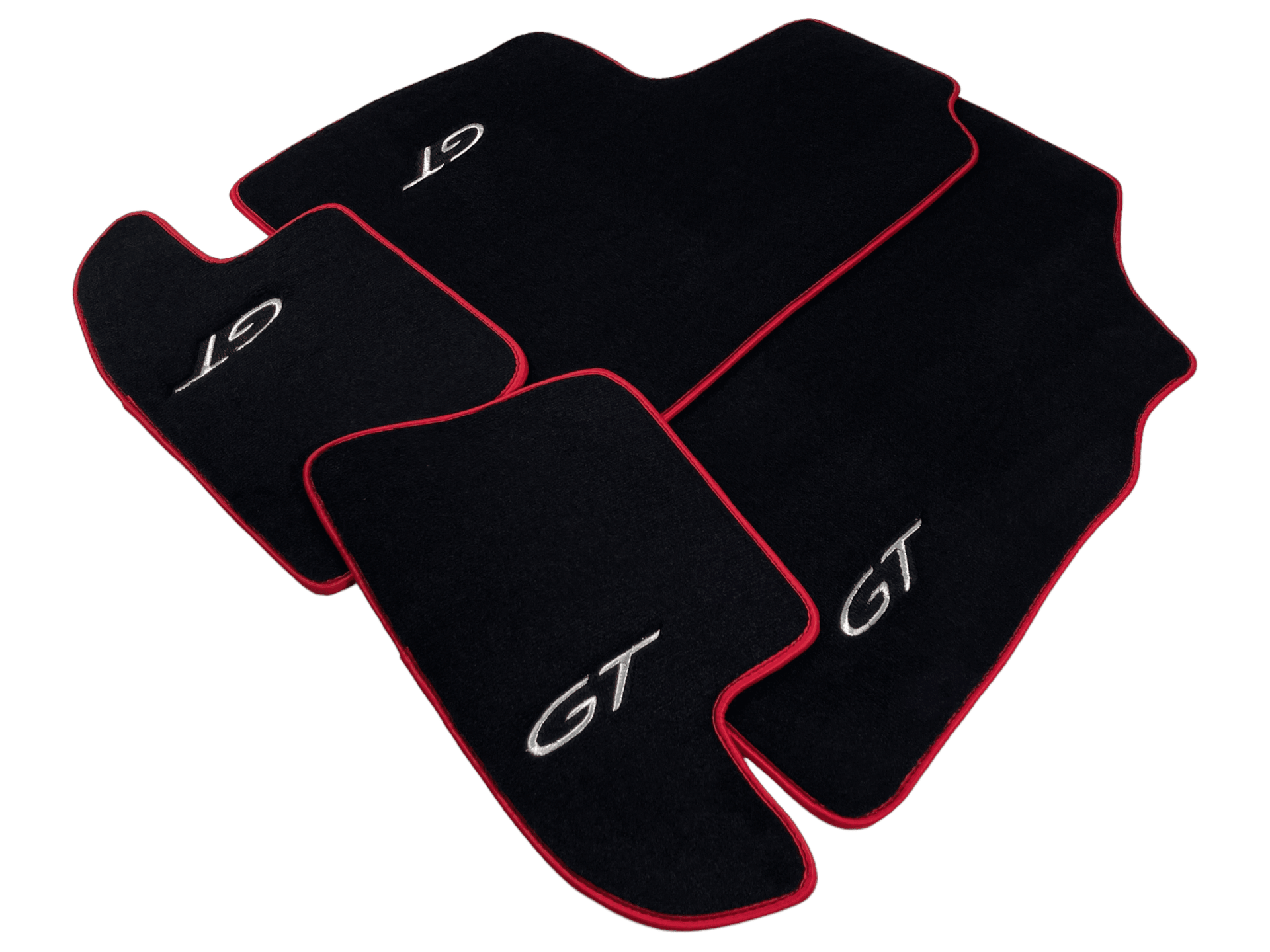 Black Floor Mats For Bentley Continental GT 2003–2011 With Red Trim - AutoWin