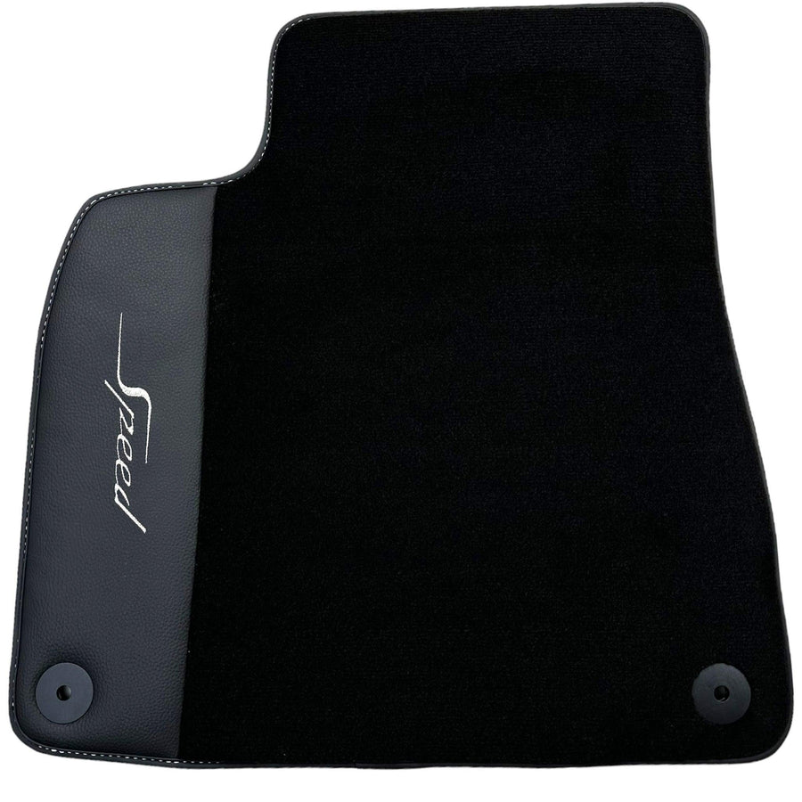 Black Floor Mats For Bentley Flying Spur (2013-2019) with Leather - AutoWin