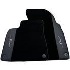 Black Floor Mats For Bentley Mulsanne (2010-2020) with Leather - AutoWin