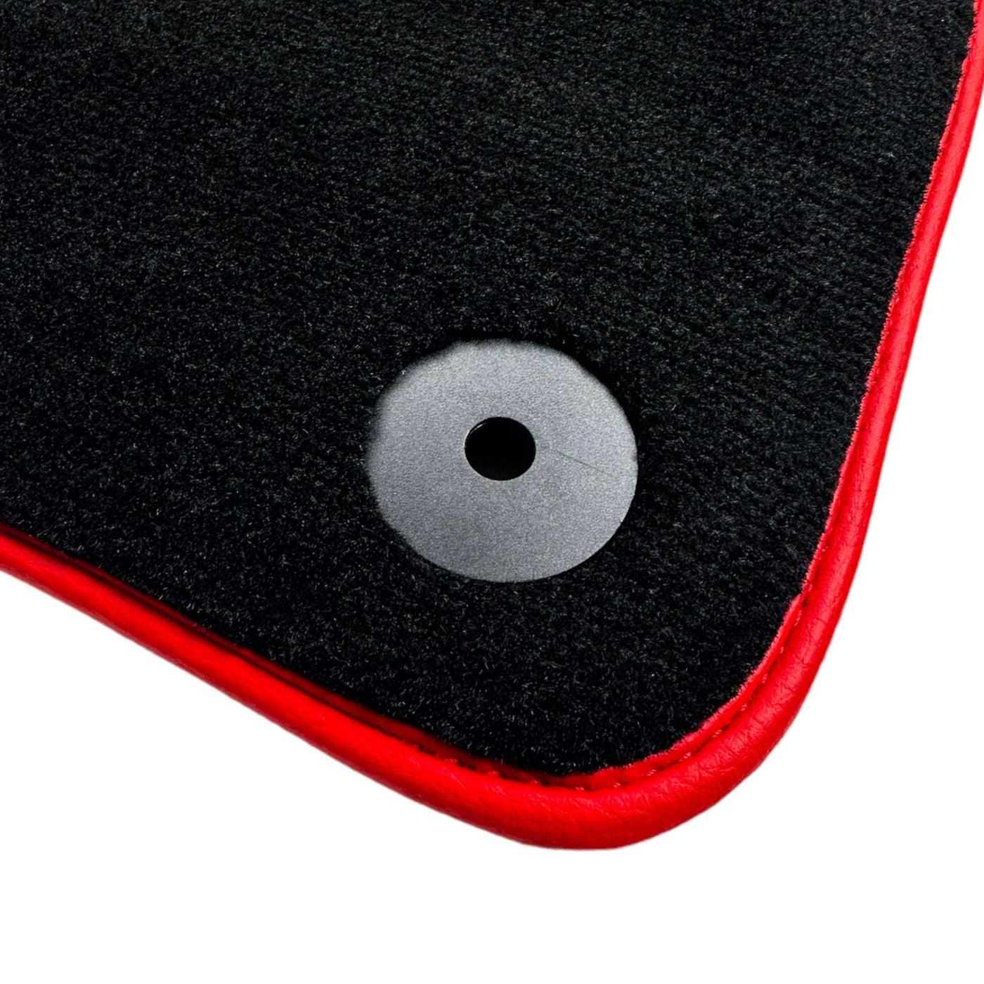 Black Floor Mats for Bentley Mulsanne (2010-2020) with Leather | Red Trim - AutoWin