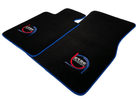 Black Floor Mats For BMW 7 Series E38 ER56 Design Limited Edition Blue Trim - AutoWin
