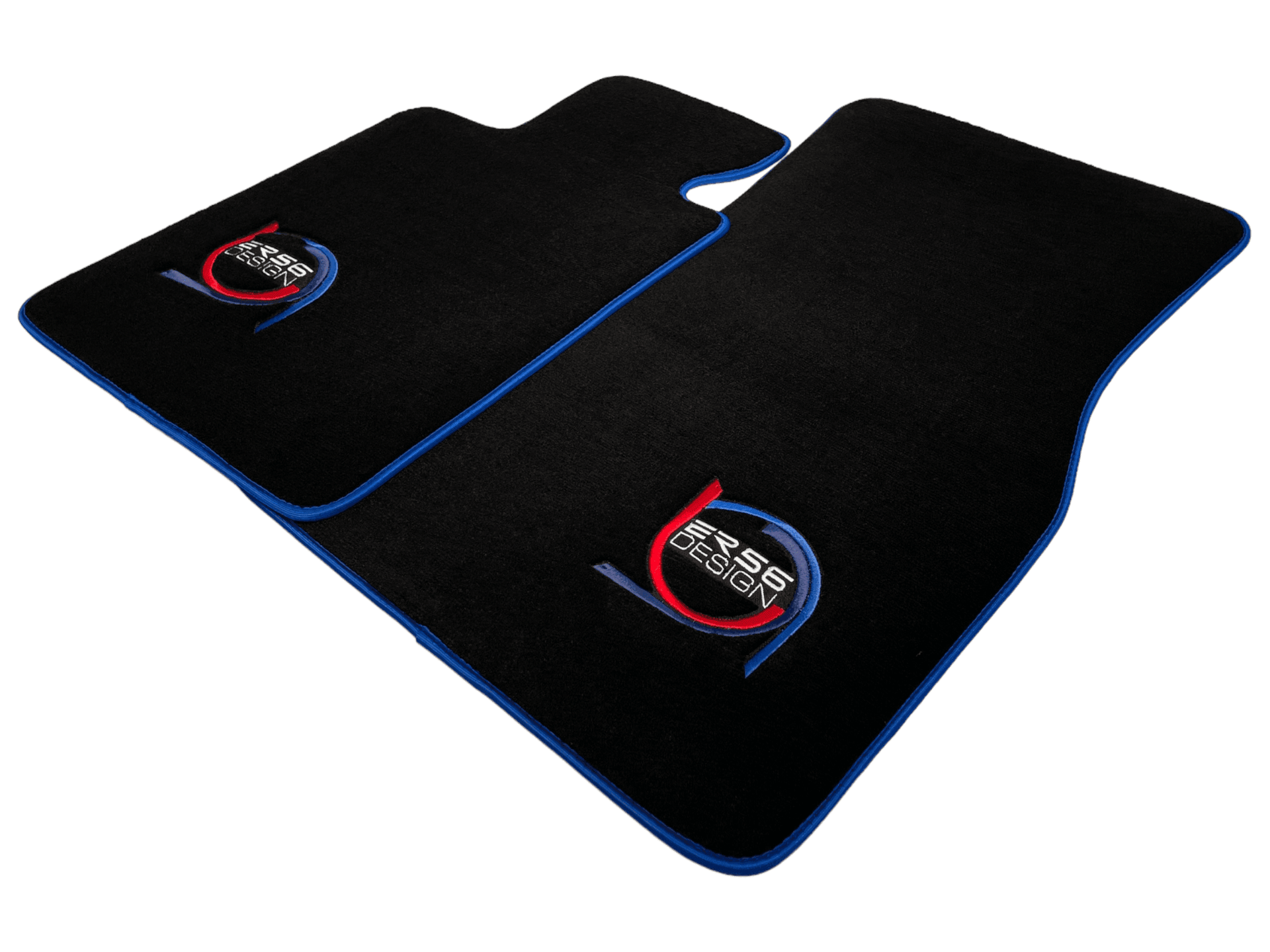 Black Floor Mats For BMW 8 Series E31 2-door Coupe ER56 Design Limited Edition Blue Trim - AutoWin