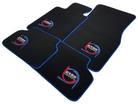 Black Floor Mats For BMW M5 E28 ER56 Design Limited Edition Blue Trim - AutoWin