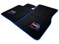 Black Floor Mats For BMW M5 E39 ER56 Design Limited Edition Blue Trim - AutoWin