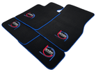 Black Floor Mats For BMW M5 F10 ER56 Design Limited Edition Blue Trim - AutoWin