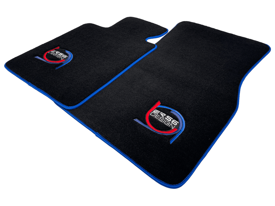 Black Floor Mats For BMW M6 F06 Gran Coupe ER56 Design Limited Edition Blue Trim - AutoWin