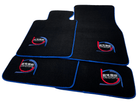 Black Floor Mats For BMW M8 F93 4-door Gran Coupe ER56 Design Limited Edition Blue Trim - AutoWin