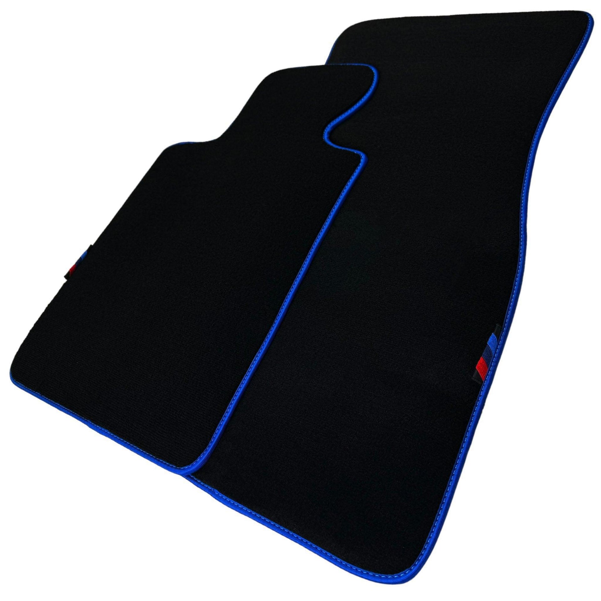 Black Floor Mats For BMW X4M Series F98 | Blue Trim - AutoWin