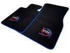 Black Floor Mats For BMW X5M F85 SUV ER56 Design Limited Edition Blue Trim - AutoWin