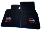 Black Floor Mats For BMW X5M F85 SUV ER56 Design Limited Edition Blue Trim - AutoWin
