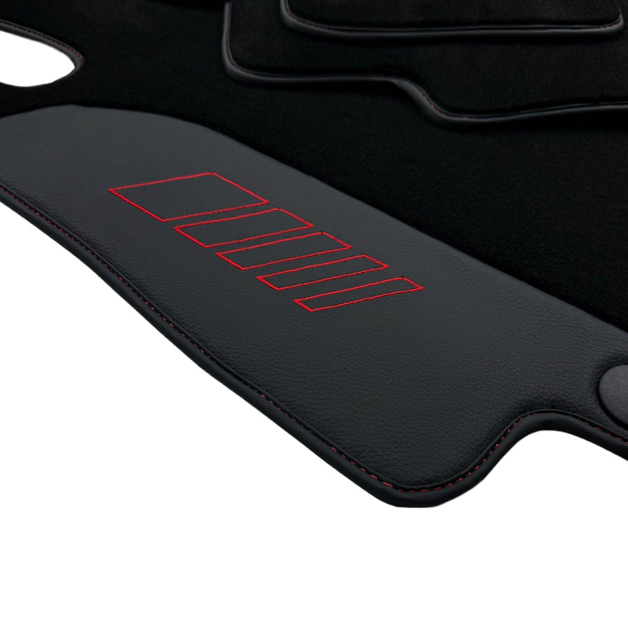 Black Floor Mats For Mercedes Benz A-Class W177 Hatchback AMG (2018-2023) | AutoWin Edition - AutoWin