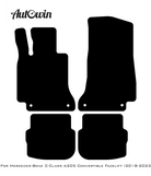 Black Floor Mats For Mercedes Benz C-Class A205 Convertible Facelift (2018-2023) | Fighter Jet Edition - AutoWin