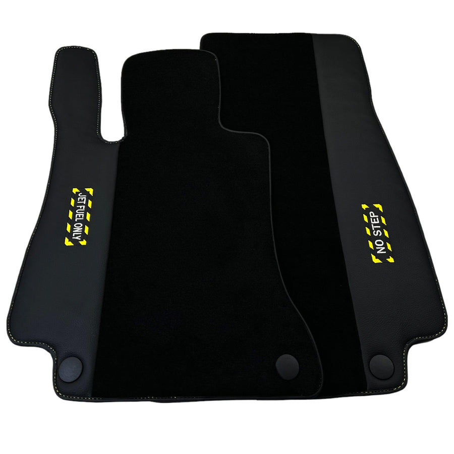 Black Floor Mats For Mercedes Benz CLC-Class CL203 (2008 - 2011) | Fighter Jet Edition - AutoWin