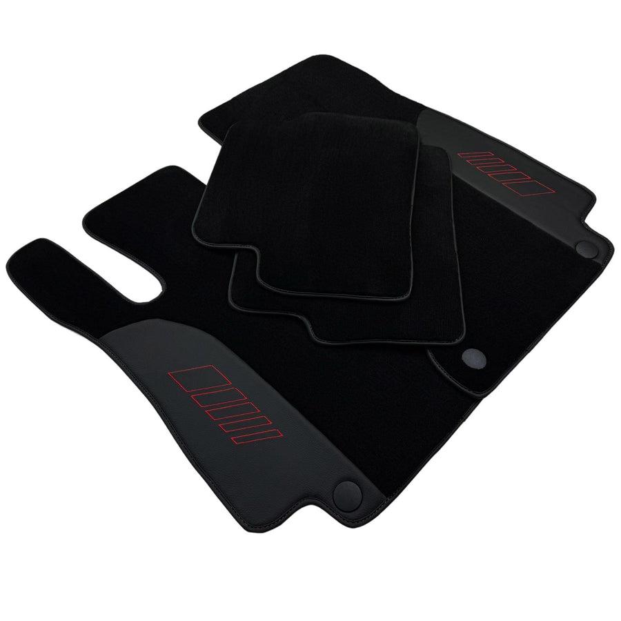 Black Floor Mats For Mercedes Benz E-Class A207 Convertible Facelift (2013-2017) | AutoWin Edition - AutoWin