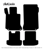 Black Floor Mats For Mercedes Benz E-Class A207 Convertible Facelift (2013-2017) | Fighter Jet Edition - AutoWin
