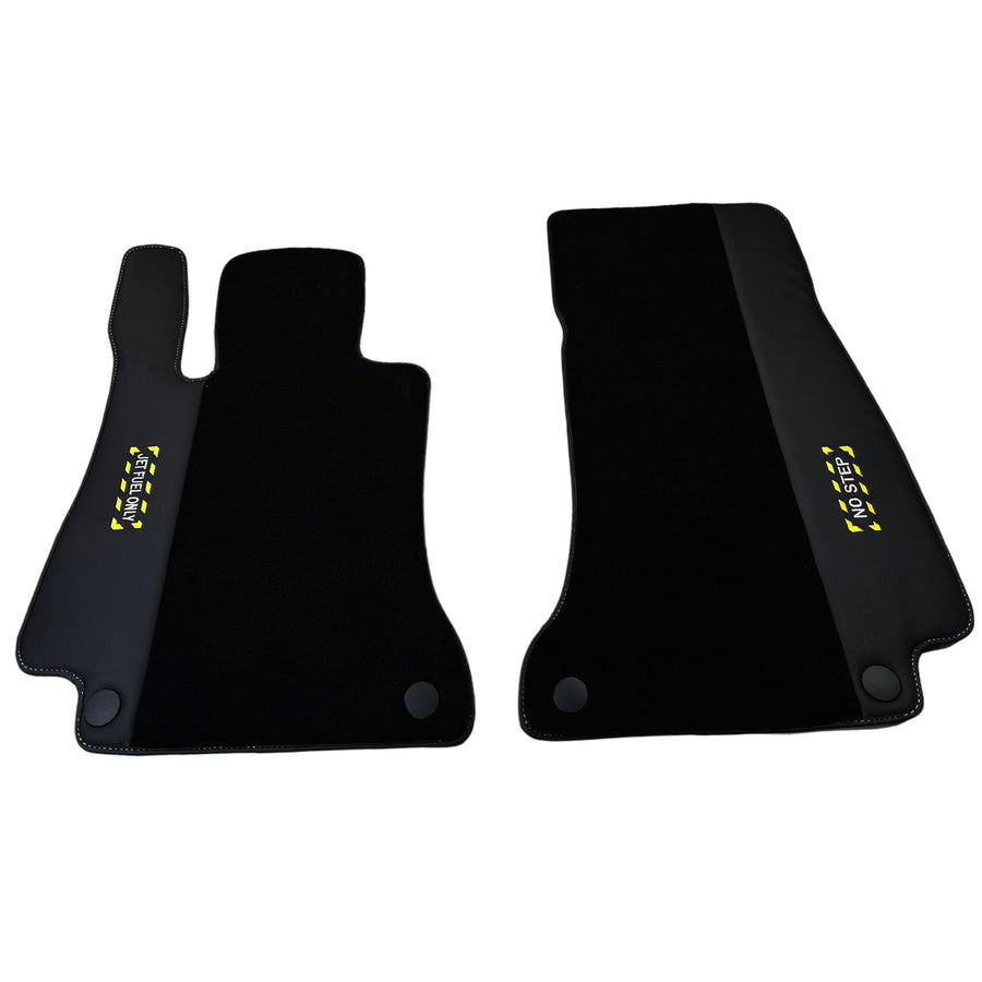 Black Floor Mats For Mercedes Benz E-Class W212 Sedan Facelift (2013-2016) | Fighter Jet Edition - AutoWin