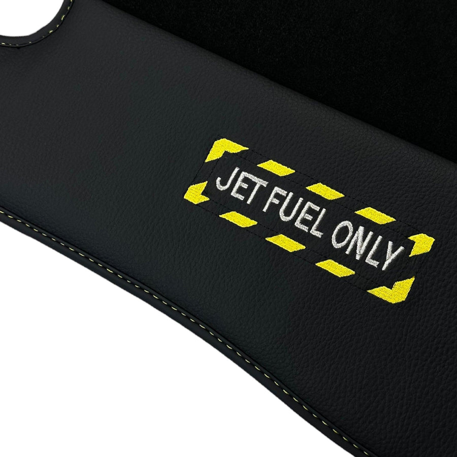 Black Floor Mats For Mercedes Benz E-Class W212 Sedan Facelift (2013-2016) | Fighter Jet Edition - AutoWin