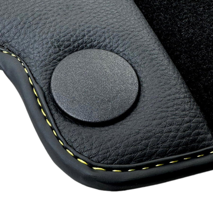 Black Floor Mats For Mercedes Benz E-Class W212 Sedan Facelift (2013-2016) | Fighter Jet Edition - AutoWin