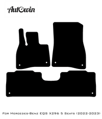 Customizable Black Floor Mats For Mercedes Benz EQS-Class X296 (2022-2023) - AutoWin