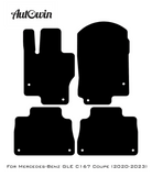 Black Floor Mats For Mercedes Benz GLE-Class C167 Coupe (2020-2023) | AutoWin Edition - AutoWin