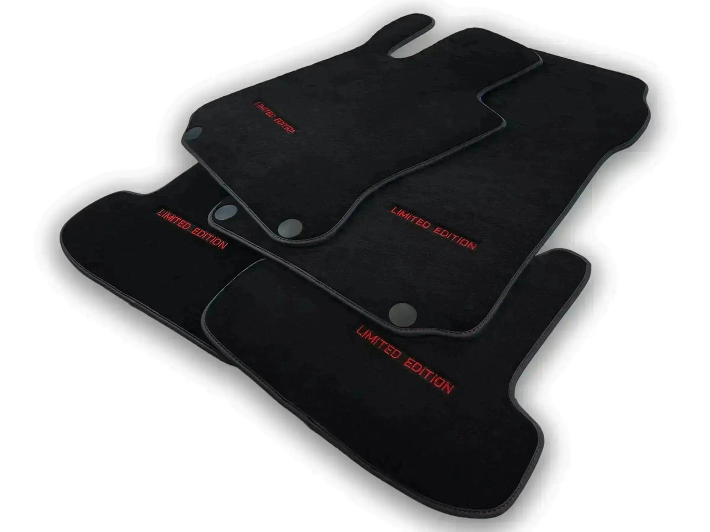 Black Floor Mats For Mercedes Benz GLK-Class X204 (2012-2015) | Fighter Jet Edition - AutoWin