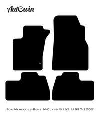 Black Floor Mats For Mercedes Benz M-Class W163 (1997-2005) | Fighter Jet Edition - AutoWin