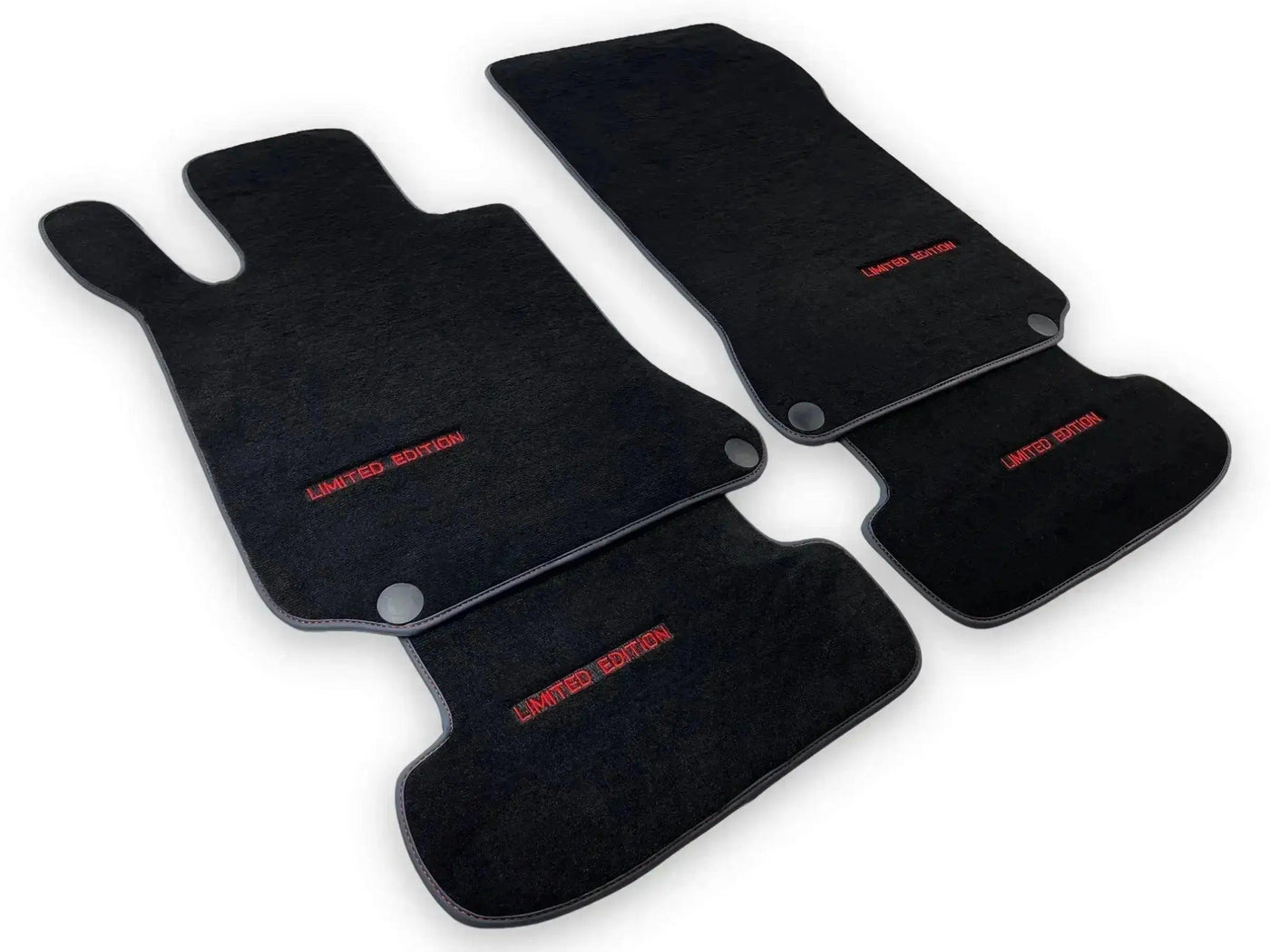 Black Floor Mats For Mercedes Benz S-Class W126 (1979-1991) | Fighter Jet Edition - AutoWin