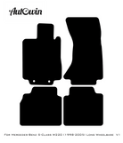 Black Floor Mats For Mercedes Benz S-Class W220 (1998-2005) Long Wheelbase | Fighter Jet Edition - AutoWin