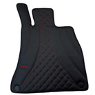 Black Leather Floor Mats For Mercedes Benz E-Class S210 Estate 4Matic (1996-2003) | ER56 Design - AutoWin