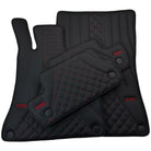 Black Leather Floor Mats For Mercedes Benz S-Class A217 Convertible (2014-2023) | ER56 Design - AutoWin