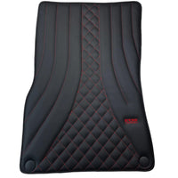 Black Leather Floor Mats For Mercedes Benz S-Class W222 (2013-2020) Short Wheelbase | ER56 Design - AutoWin
