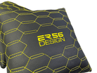 Black Leather Pillows ER56 Design Set of 2 Yellow Sewing - AutoWin