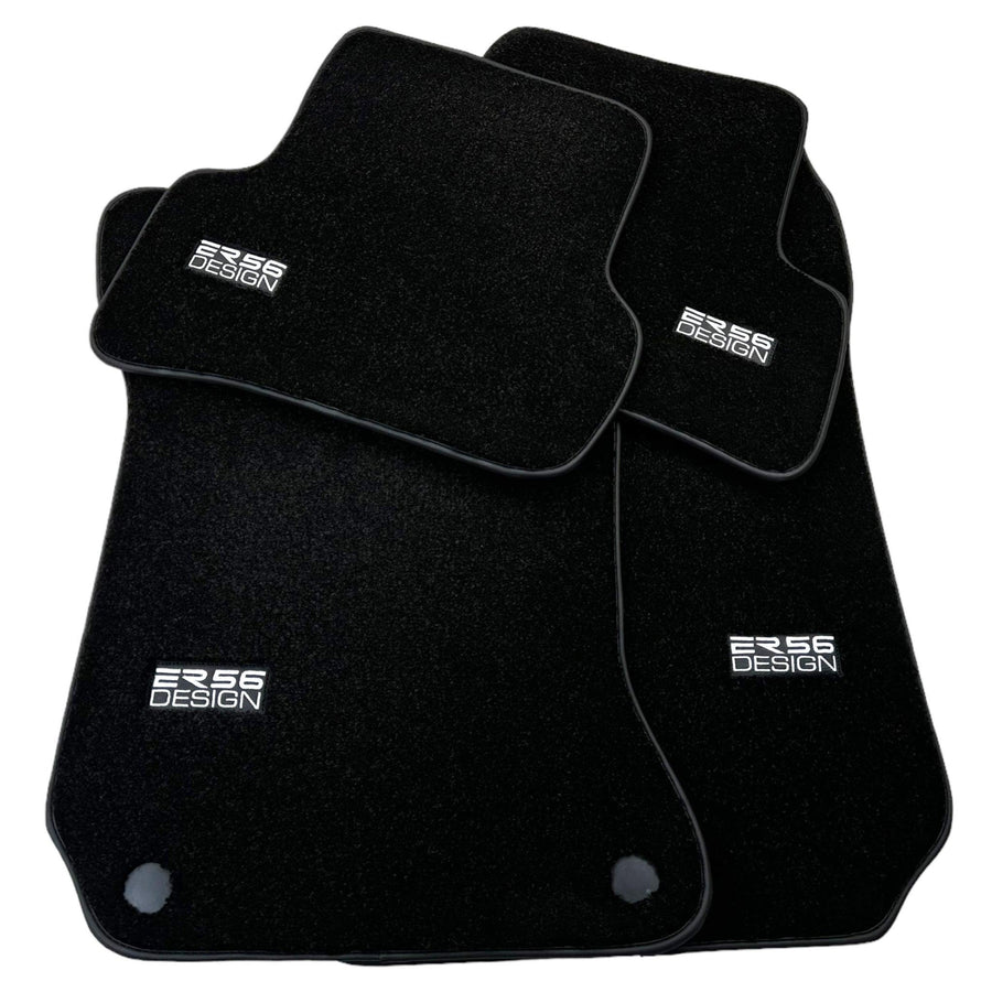 Black Luxury Floor Mats For Mercedes Benz C-Class S205 Wagon (2014-2018) | ER56 Design - AutoWin