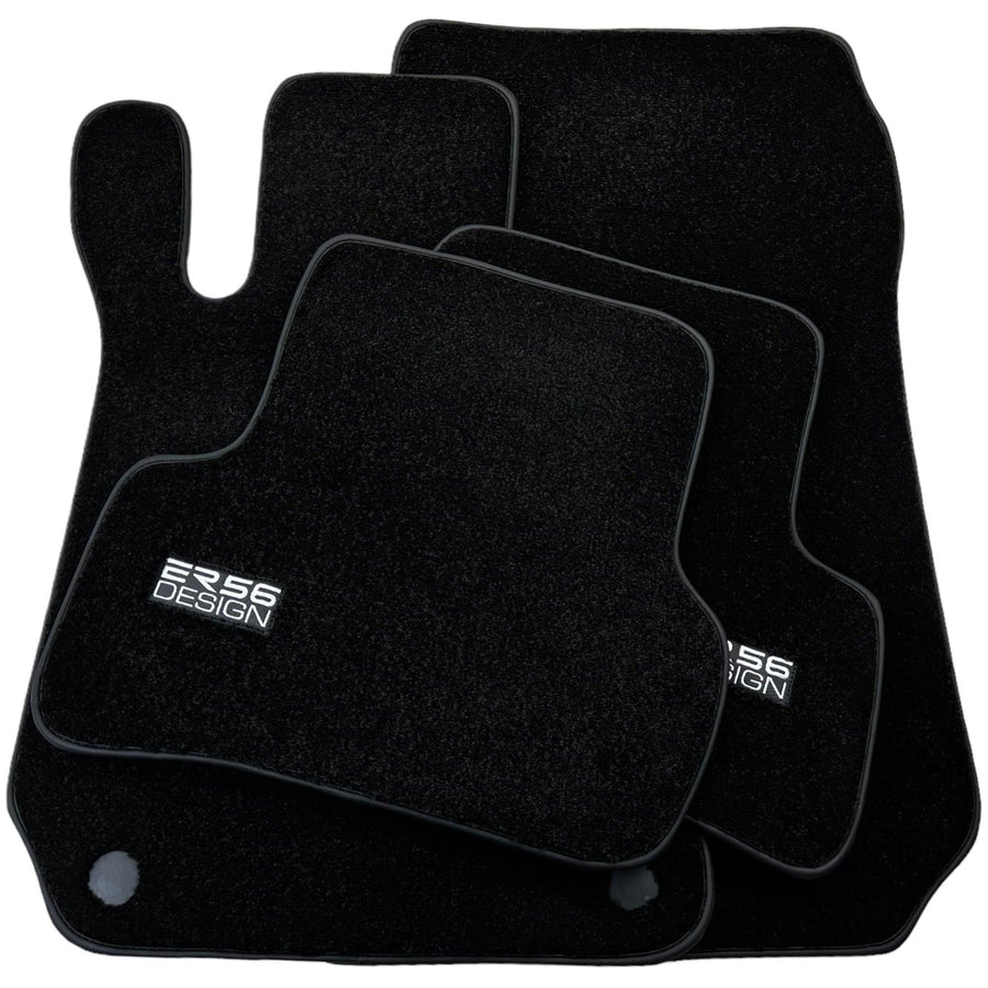 Black Luxury Floor Mats For Mercedes Benz C-Class S205 Wagon (2014-2018) | ER56 Design - AutoWin