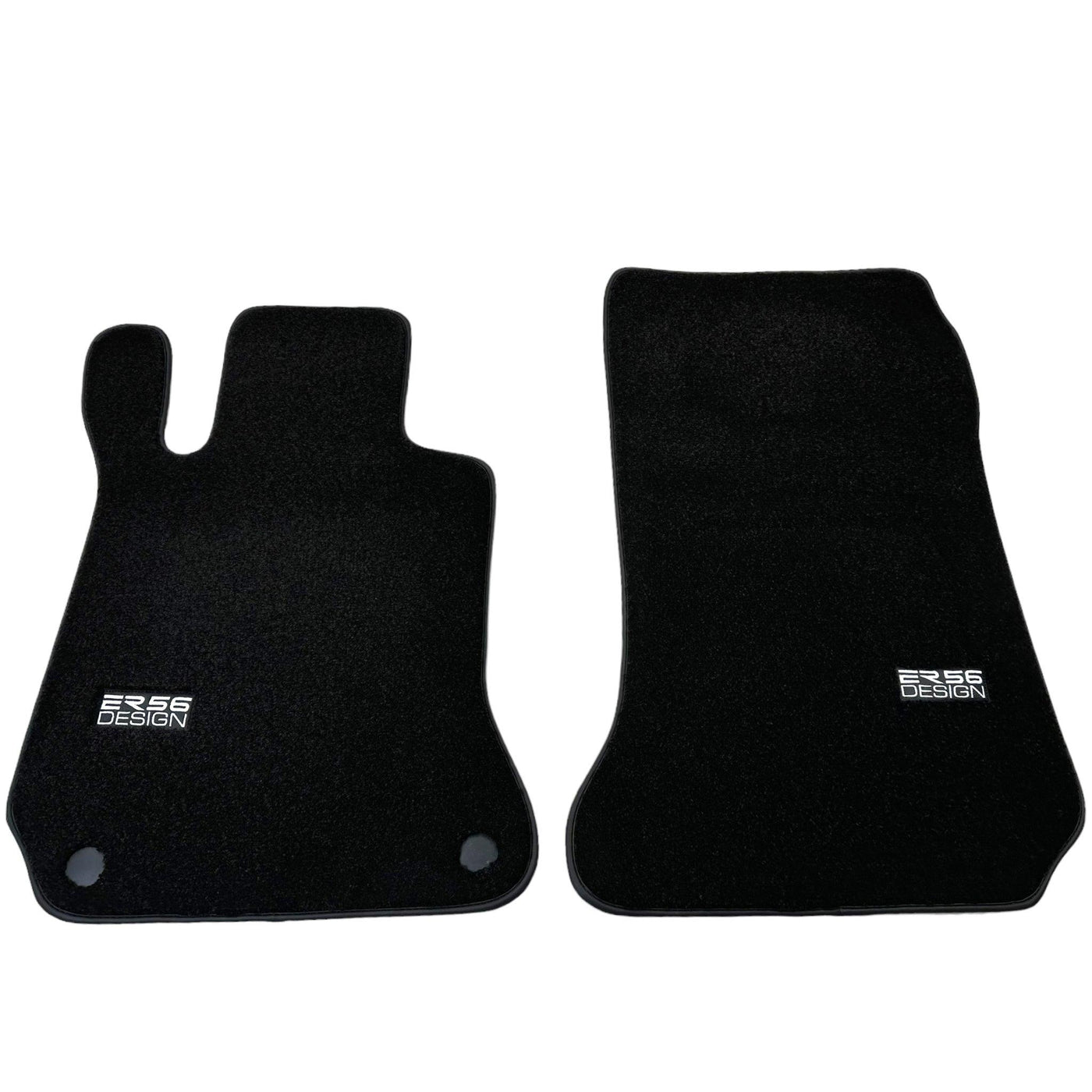 Black Luxury Floor Mats For Mercedes Benz CLK-Class C208 Coupe (1997-2002) | ER56 Design - AutoWin