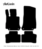 Black Luxury Floor Mats For Mercedes Benz GLE-Class C167 Coupe - 5 Seats (2020-2023) Hybrid | ER56 Design - AutoWin