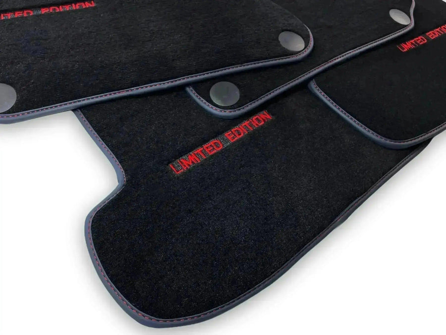 Black Luxury Floor Mats For Mercedes Benz GLK-Class X204 (2008-2012) | ER56 Design - AutoWin