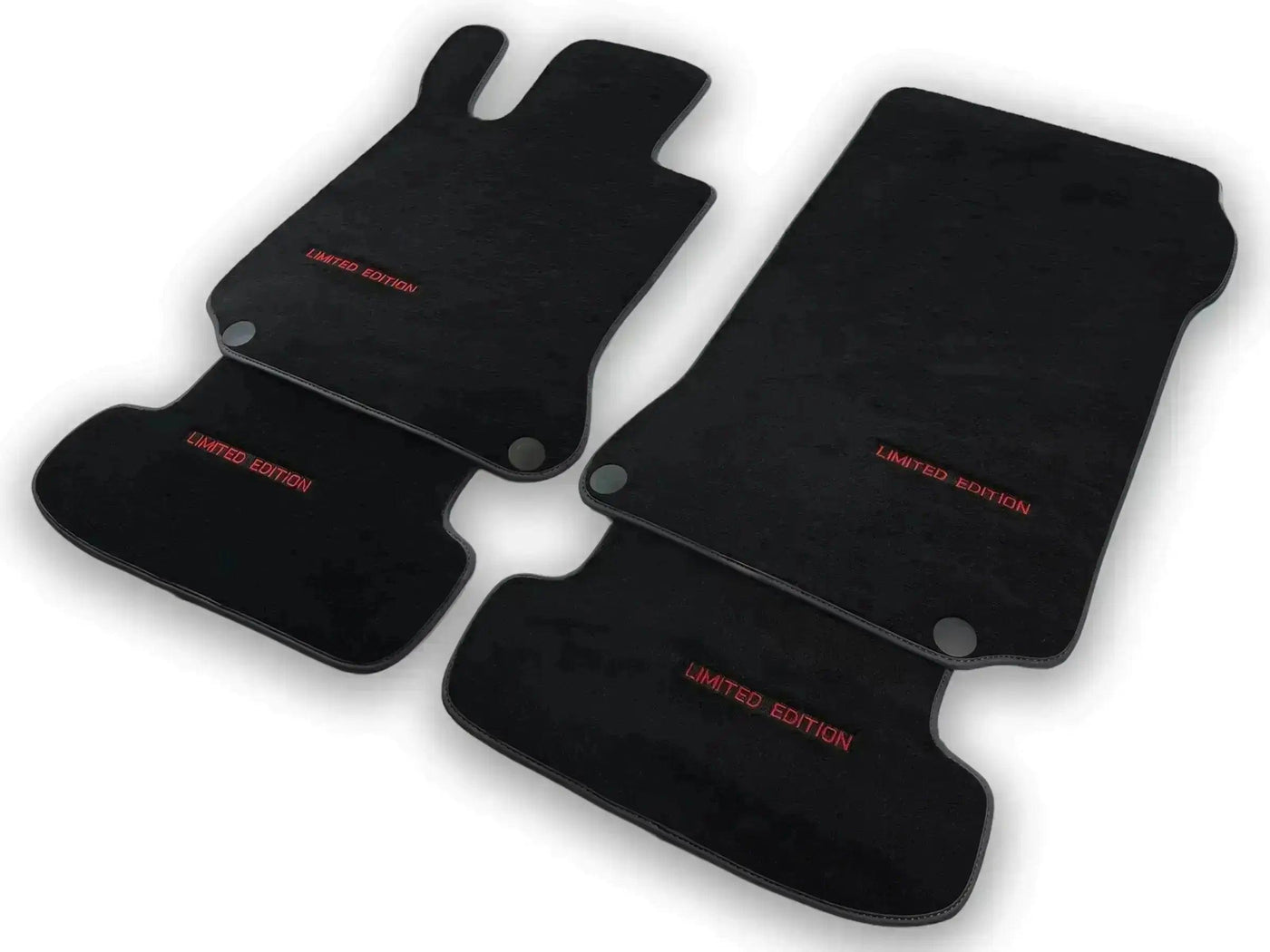 Black Luxury Floor Mats For Mercedes Benz GLK-Class X204 (2012-2015) | ER56 Design - AutoWin