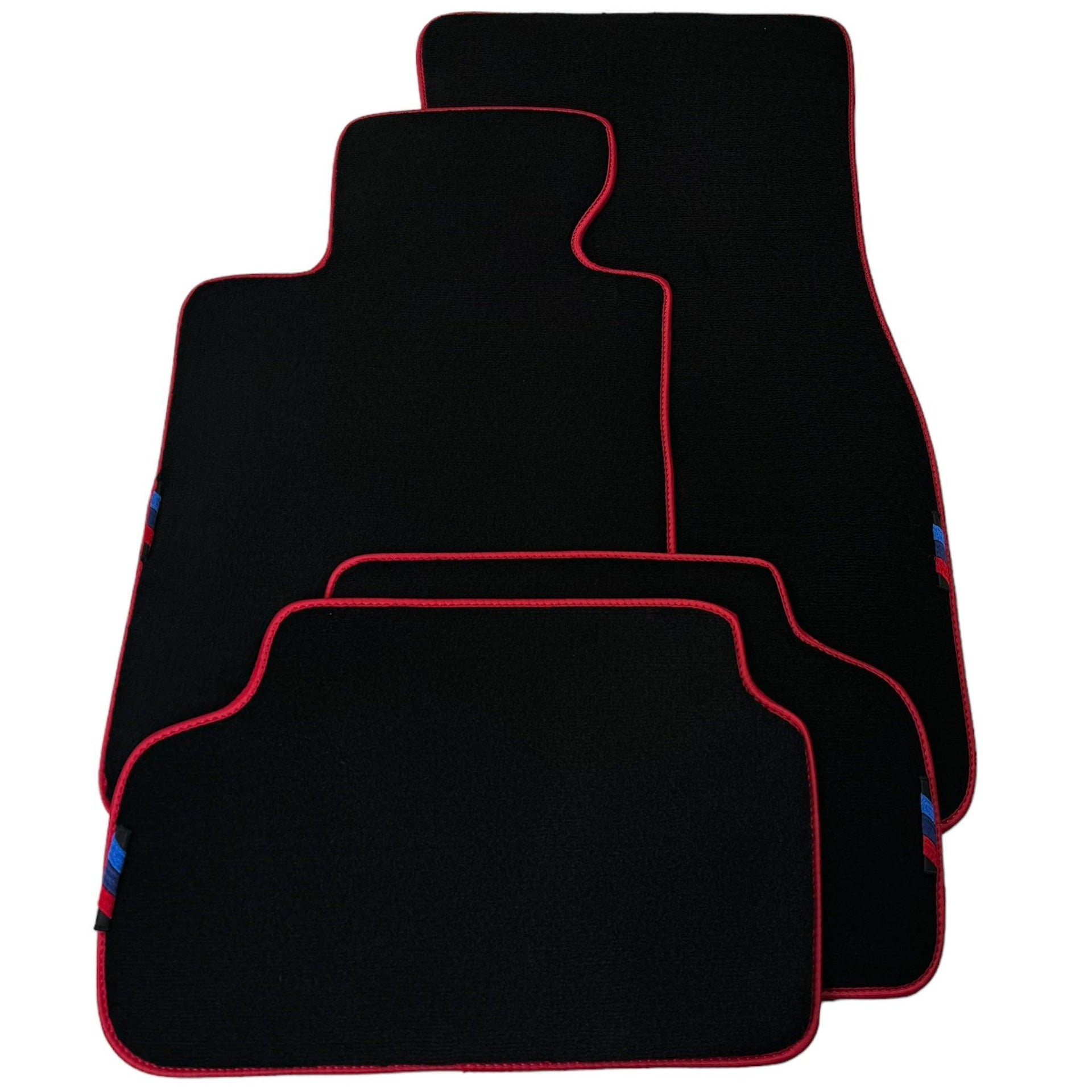 Black Mats For BMW 1 Series F21 3-door Hatchback | Red Trim - AutoWin