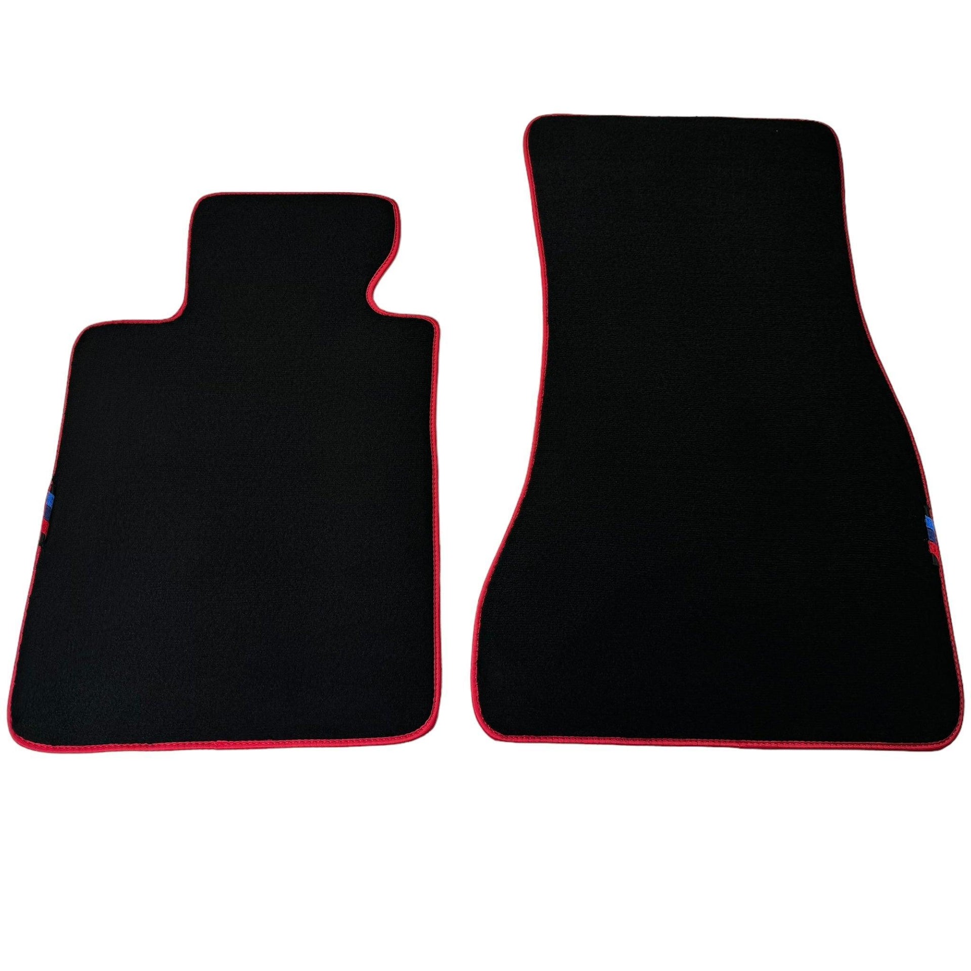Black Mats For BMW 3 Series E46 Convertible | Red Trim - AutoWin