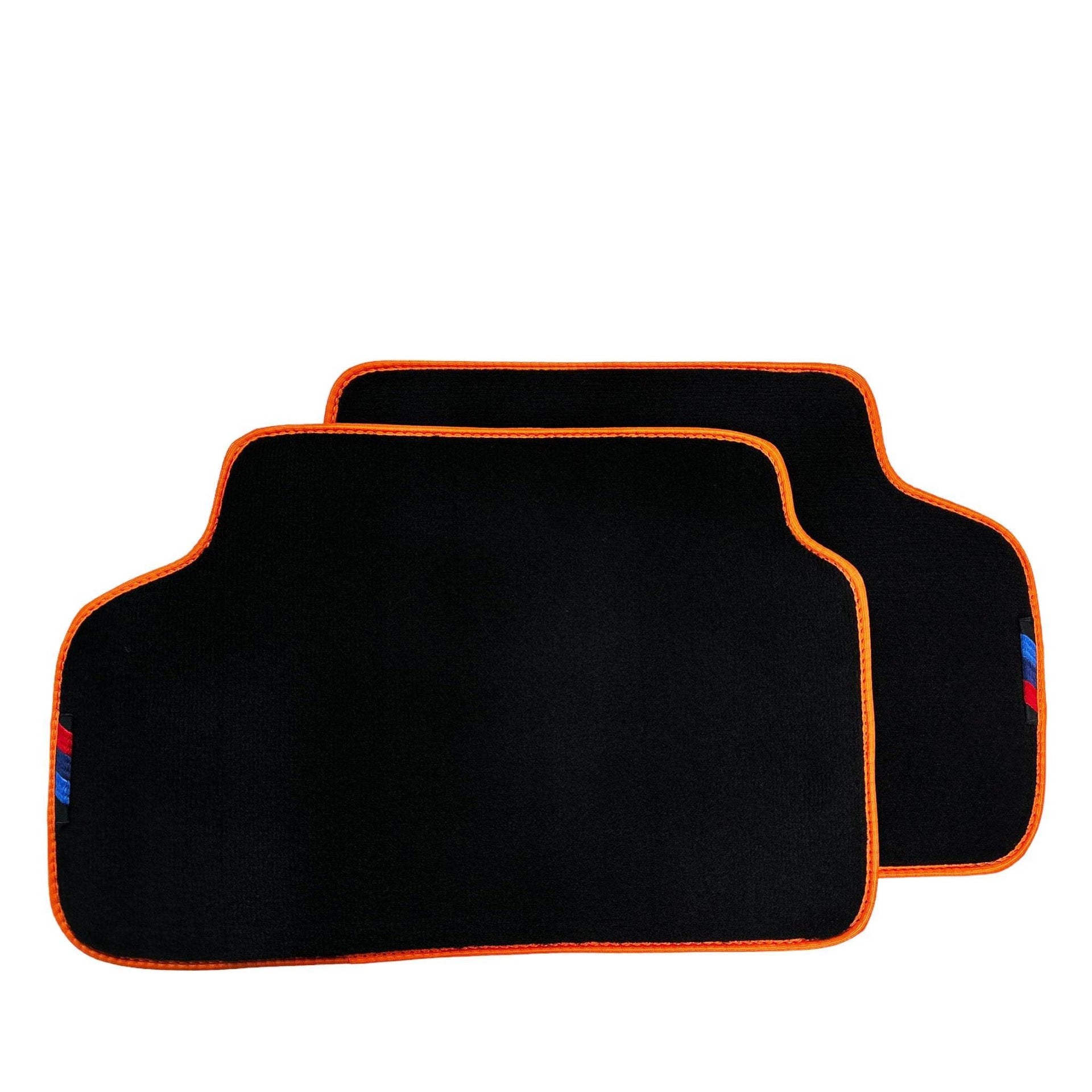 Black Mats For BMW M5 E34 | Orange Trim - AutoWin