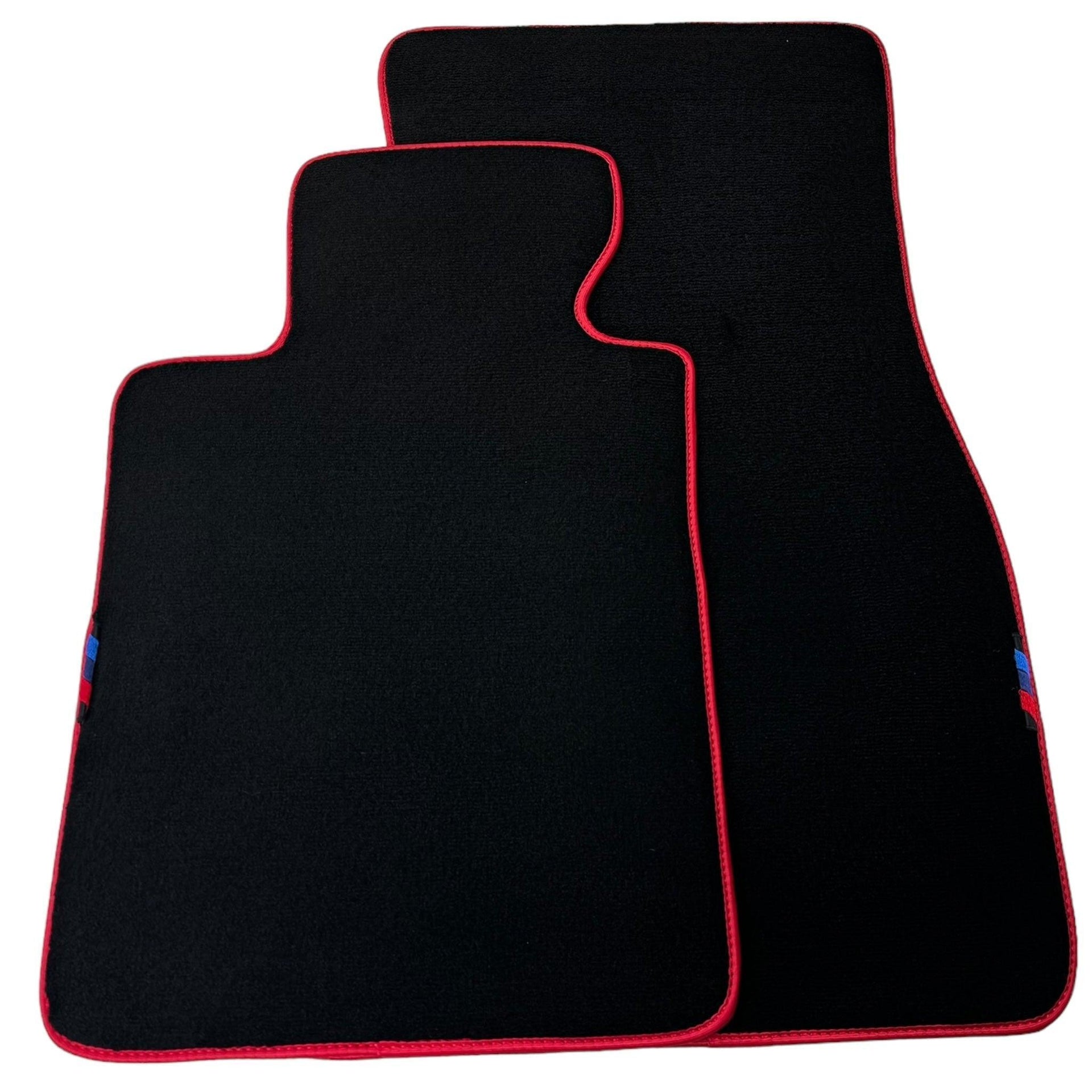 Black Mats For BMW M5 E34 | Red Trim - AutoWin