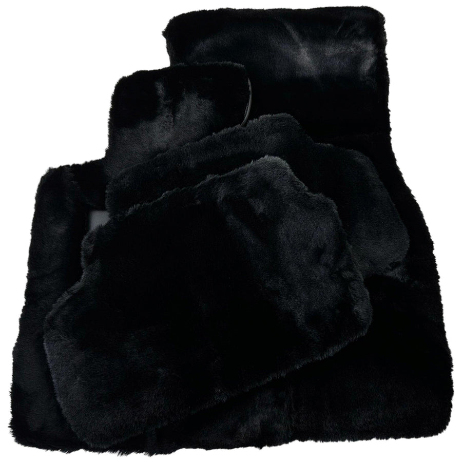 Black Sheepskin Floor Mats For BMW M8 F93 4-door Gran Coupe No Steps Edition - AutoWin