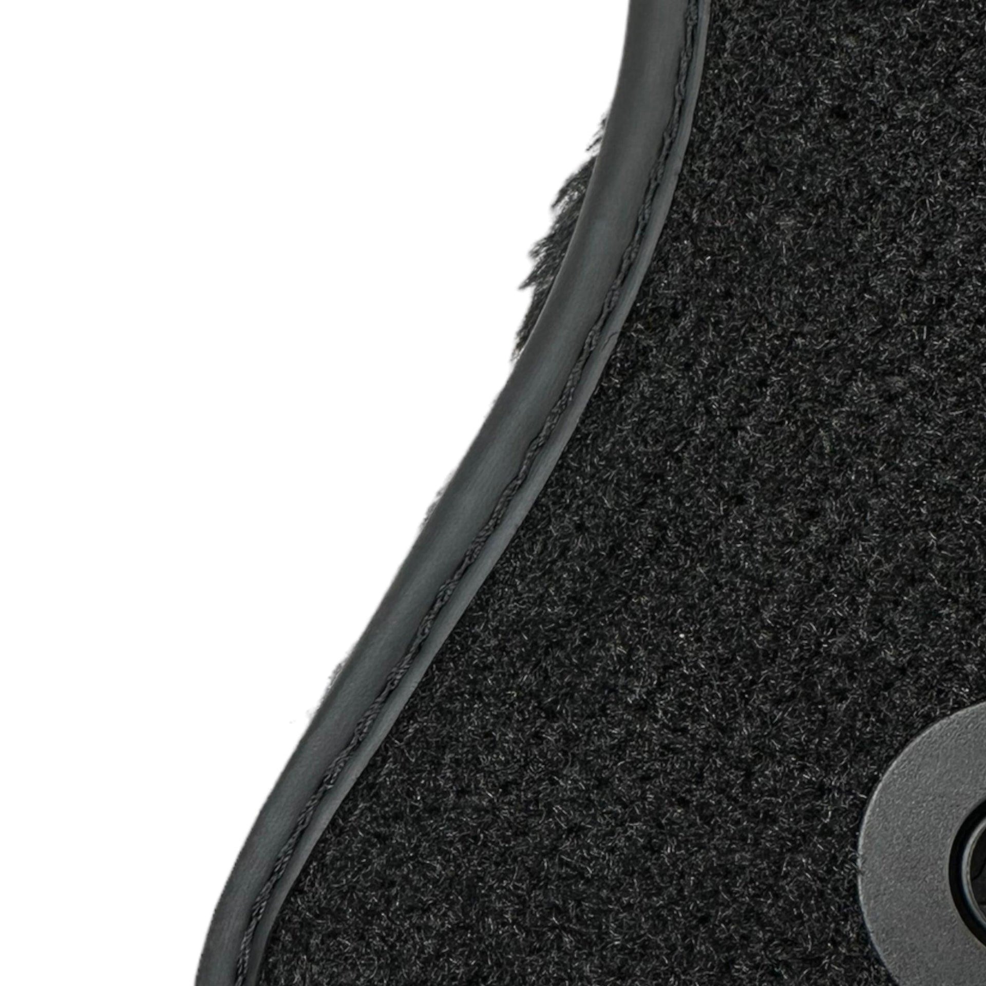 Black Sheepskin Floor Mats For Mercedes Benz CLK-Class A209 Convertible (2003-2010) | ER56 Design - AutoWin